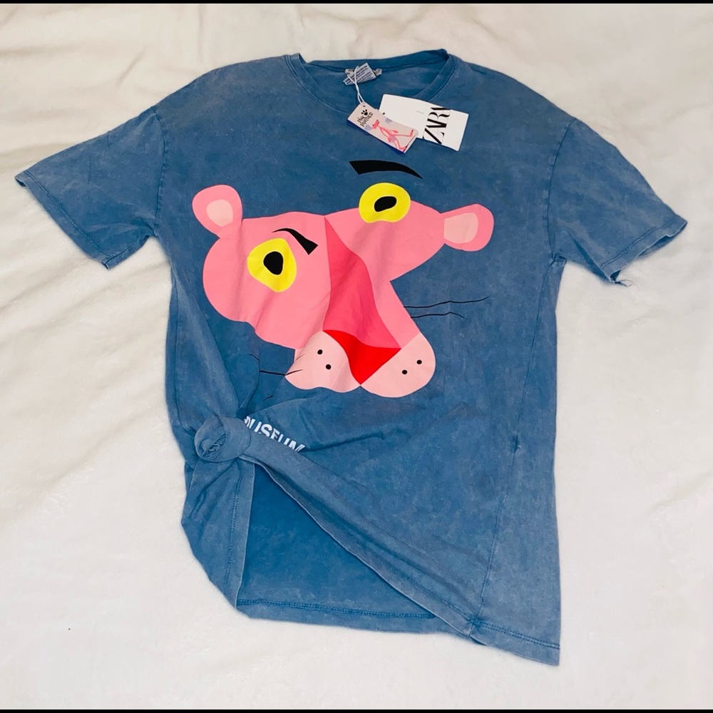 ZARA Pink Panther T-shirt NWT!